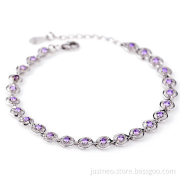 Beaded bracelet, 925 sterling silver bracelet with fancy charm
